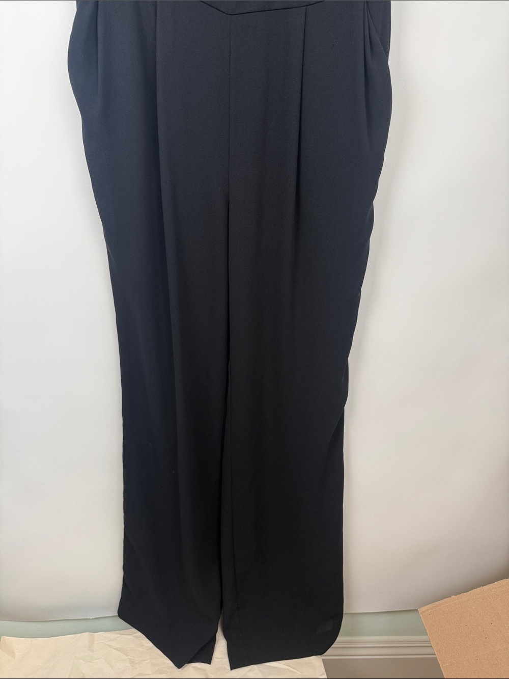 Diane Von Furstenberg DVF Black Lucy Blouson Boatneck Long Sleeve Jumpsuit Sz 6 - Picture 5 of 11